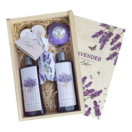Dárková dřevěná bedna malá – Levandule