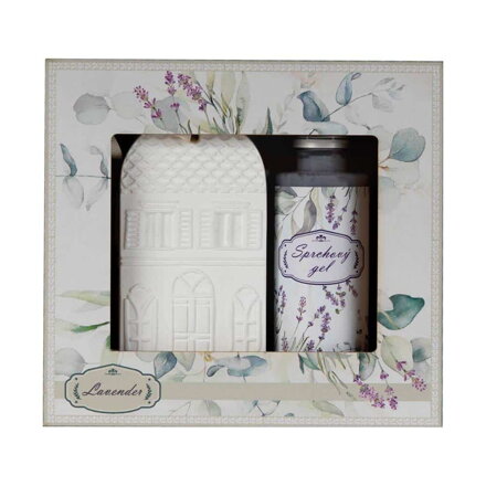 Aroma dárková sada – sprchový gel 50 ml a aroma domeček – levandule
