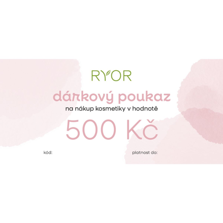 Ryor - Dárková Poukázka  v hodnotě 500 Kč