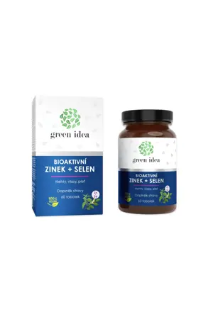 Green idea Bioaktivní zinek+selen - tobolky 60 ks