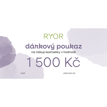 Ryor - Dárková Poukázka  v hodnotě 1500 Kč