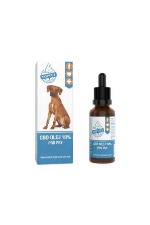 Topvet CBD olej 10% pro psy 10 ml