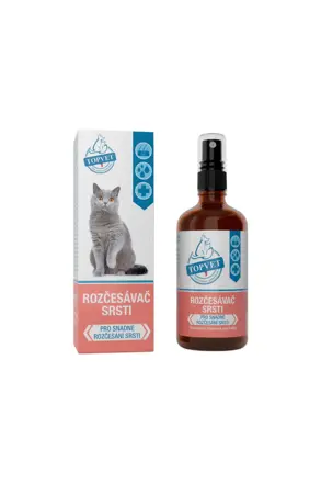 Topvet Rozčesávač srsti pro kočky 100 ml