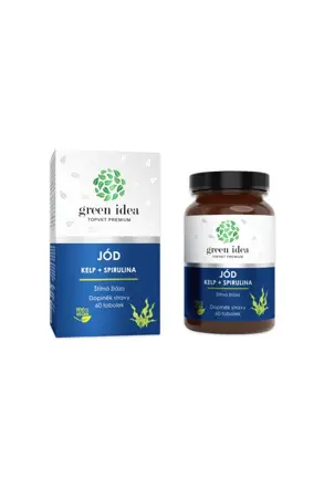 Green idea Jód - kelp+spirulina - tobolky 60 ks